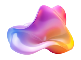 Pink and purple abstract 3d wave design, cut out - stock . png
