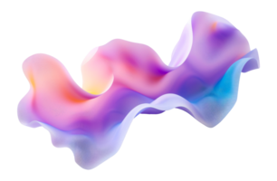 Vibrant 3d abstract flow with pink hues, cut out - stock . png