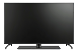 Modern flat screen television for display technology, cut out - stock . png