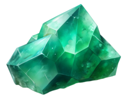 Emerald Gemstone Grain Illustration Isolated on Transparent Background png