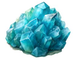 Apatite Gemstone Grain Illustration Isolated on Transparent Background png