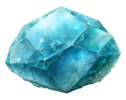 Aquamarine Gemstone Grain Illustration Isolated on Transparent Background png