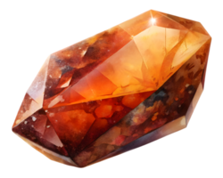 Bastnaesite Gemstone Grain Illustration Isolated on Transparent Background png