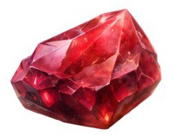 Ruby Gemstone Grain Illustration Isolated on Transparent Background png