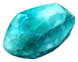 turquoise gemme grain illustration isolé sur transparent Contexte png