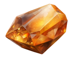 Topaz Gemstone Grain Illustration Isolated on Transparent Background png