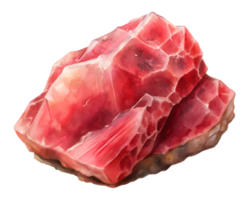 Rhodochrosite Gemstone Grain Illustration Isolated on Transparent Background png