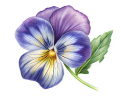 Pansy Flower Grain Illustration Isolated on White Background png