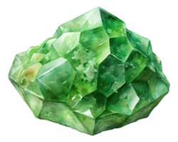 Diopside Gemstone Grain Illustration Isolated on Transparent Background png