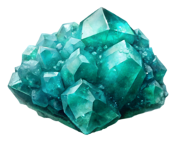 Dioptase Edelstein Korn Illustration isoliert auf transparent Hintergrund png