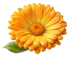 Calendula Flower Grain Illustration Isolated on White Background png