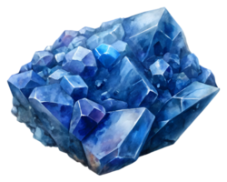 Dumortierite Gemstone Grain Illustration Isolated on Transparent Background png