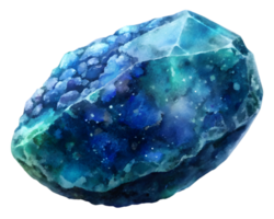 azurite gemme grain illustration isolé sur transparent Contexte png