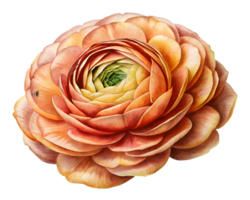 Ranunkel Blume Korn Illustration isoliert auf Weiß Hintergrund png