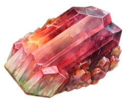 Tourmaline Gemstone Grain Illustration Isolated on Transparent Background png