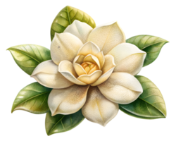 gardenia flor grano ilustración aislado en blanco antecedentes png