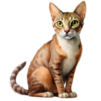 Cat Vintage Illustration Isolated on Transparent Background png