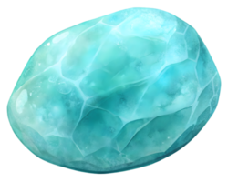 amazonita pedra preciosa grão ilustração isolado em transparente fundo png