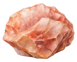 Rose Quartz Gemstone Grain Illustration Isolated on Transparent Background png