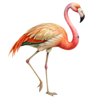 Flamingo Vintage Illustration Isolated on Transparent Background png