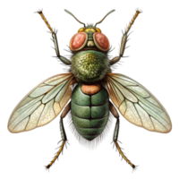 Fly Vintage Illustration Isolated on Transparent Background png