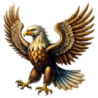 Eagle Vintage Illustration Isolated on Transparent Background png