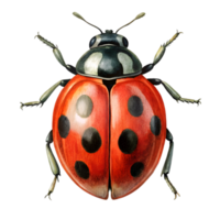 Ladybug Vintage Illustration Isolated on Transparent Background png