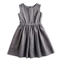 Slate Dress with White Polka Dots Isolated on Transparent Background png