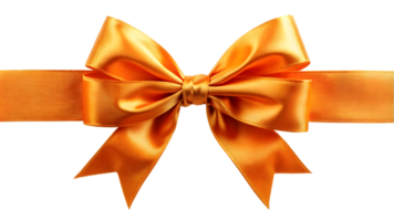 Orange Satin- Band und Bogen - - transparent Hintergrund png