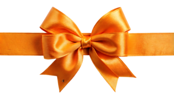 Orange Grosgrain Ribbon and Bow - Transparent Background png