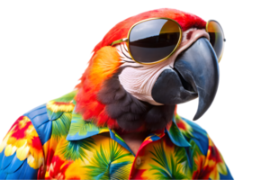 contento loro vistiendo un hawaiano camisa y Gafas de sol - transparente antecedentes png