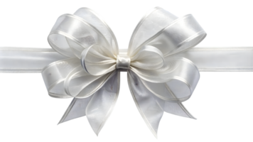 White Organza Ribbon and Bow - Transparent Background png