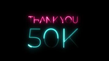 danken Sie 50k Neon- Feier video