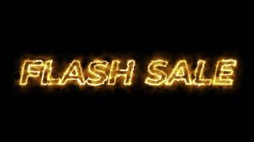 Flash Sale Neon Animation Text video