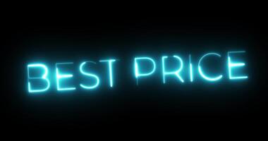 bäst pris neon text animering video