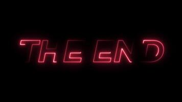 The End Neon Animation video