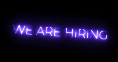 Neon We Are Hiring Animation video