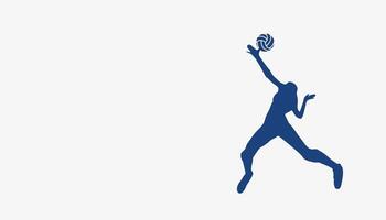 Silhouette Man Volleyball Player Hits the Ball for Olympic Games Art. Professional Volleyball Player. Championship Match Graphic. illustration vector