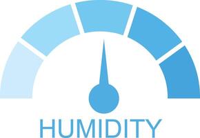 Humidity meter icon. Hygrometer visualization sign. Climate control tool symbol. Water Temperature Indicator logo. flat style. vector
