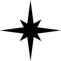 Star north icon. Bethlehem north star shape sign. flat style. vector