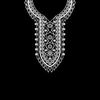 Traditional ethnic embroidered seamless neckline vector
