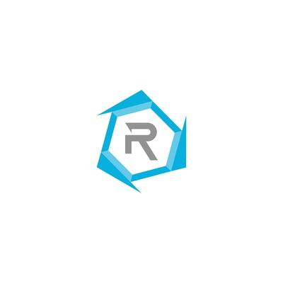 Letter R professional logo icon for tech business
