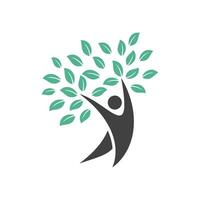 Human Shape Tree Logo Template Illustration Design. EPS 10. vector