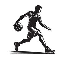 Silhouette of a Basketball Player vector