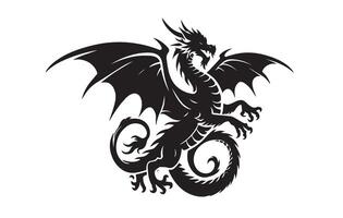 Silhouette of a Dragon vector
