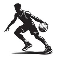 Silhouette of a Basketball Player vector