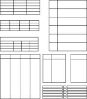 Blank Text Information Line Tables vector