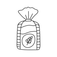 Bread in doodle style. Isolated on white background vector