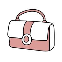 Women's bag in doodle style vector