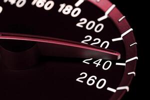 Detail of needle of odometer or speedometer of a car 10 photo